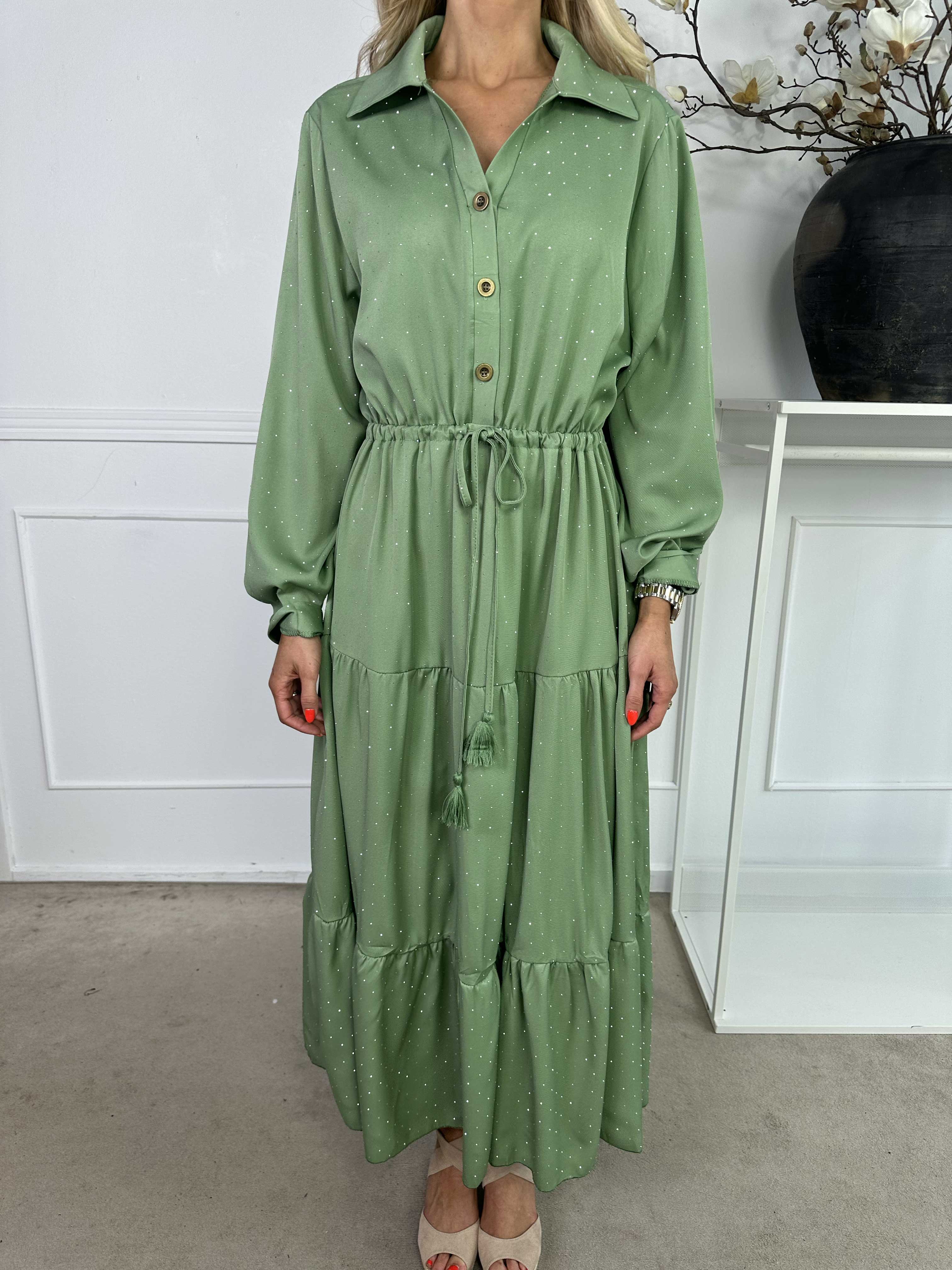 Starlight - Lang kjole med lag på lag look pyntet med similisten